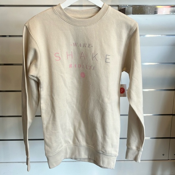 Pure Barre Tops - NWT Pure Barre “Wake Shake Radiate” Crew Fleece Sweatshirt